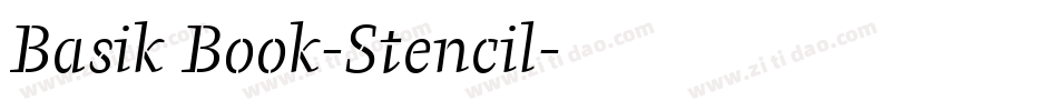 Basik Book-Stencil字体转换